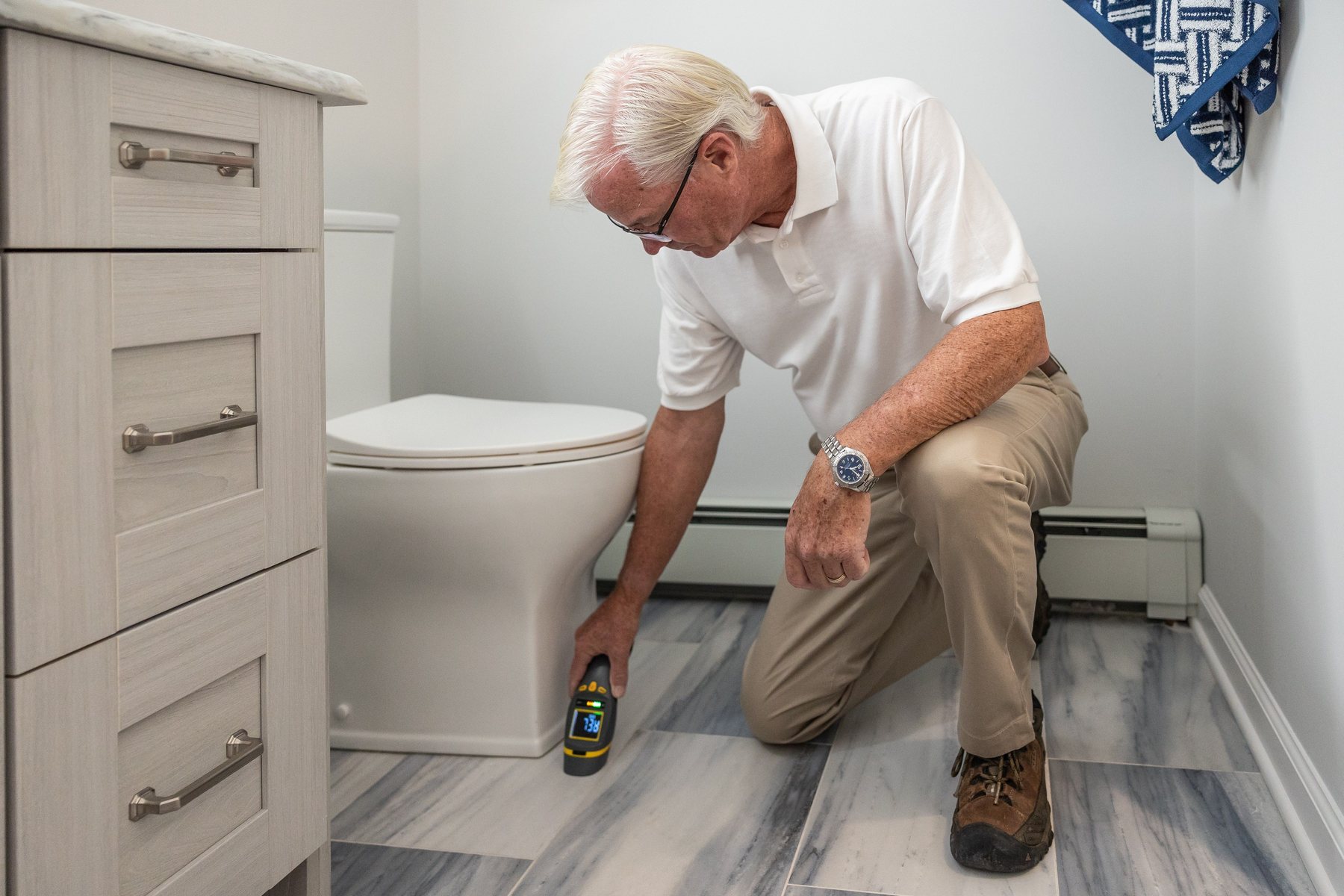 Residential heating system inspection in a home